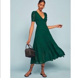 Reformation green dress